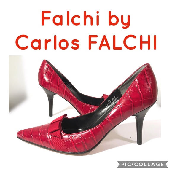 Falchi by Carlos Falchi Alligator Stilettos Sz 6B - Picture 2 of 8